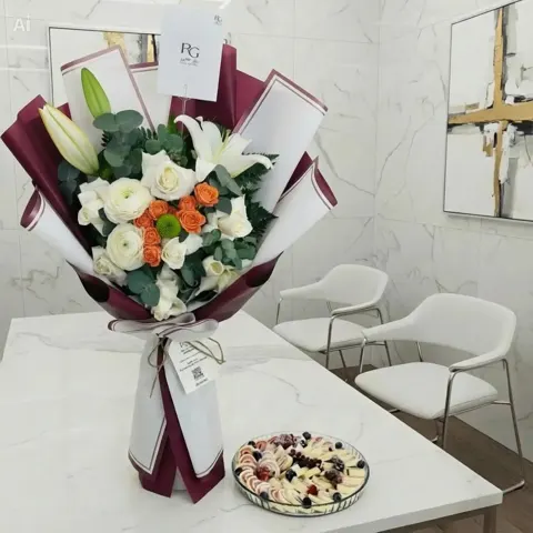 باقة ورد مع كيك رقم.27325