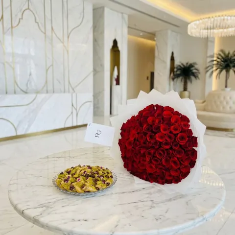 باقة ورد مع اصابع بيكان رقم.27317