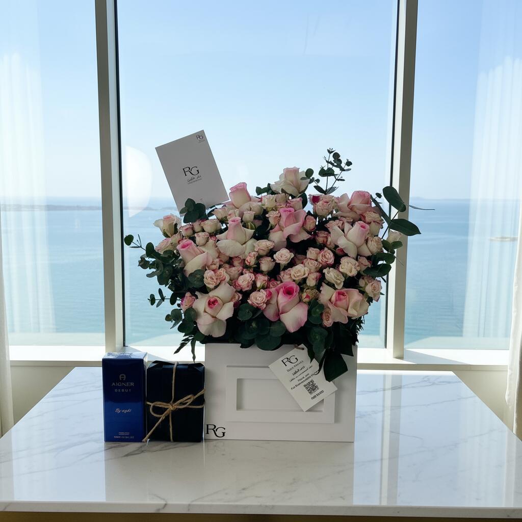 بوكس ورد مع عطر اجنر ديبوت باي نايت او دي بارفان 100 مل رقم.17099