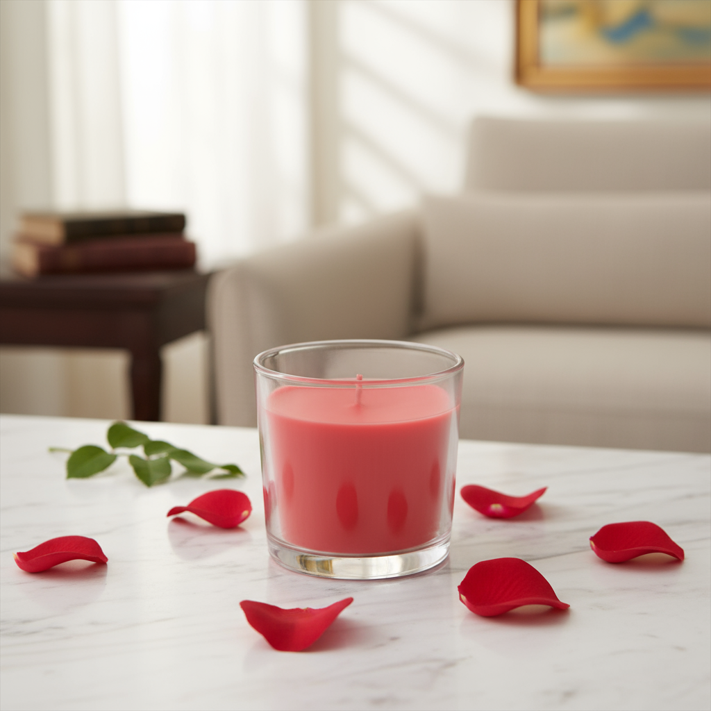 شمعة معطرة مع كوب زجاجي رقم902