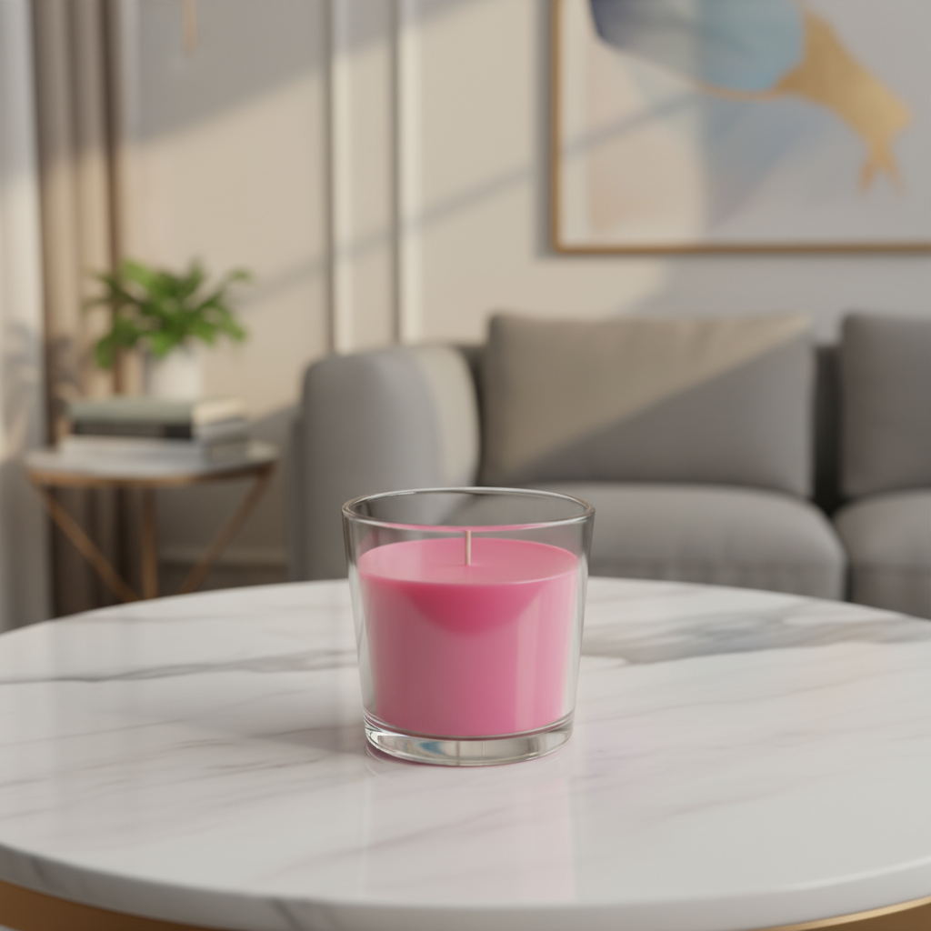 شمعة معطرة مع كوب زجاجي رقم.2483
