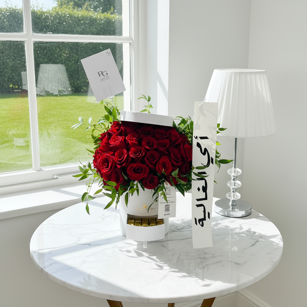 بوكس ورد مع شوكولاته رقم.17419