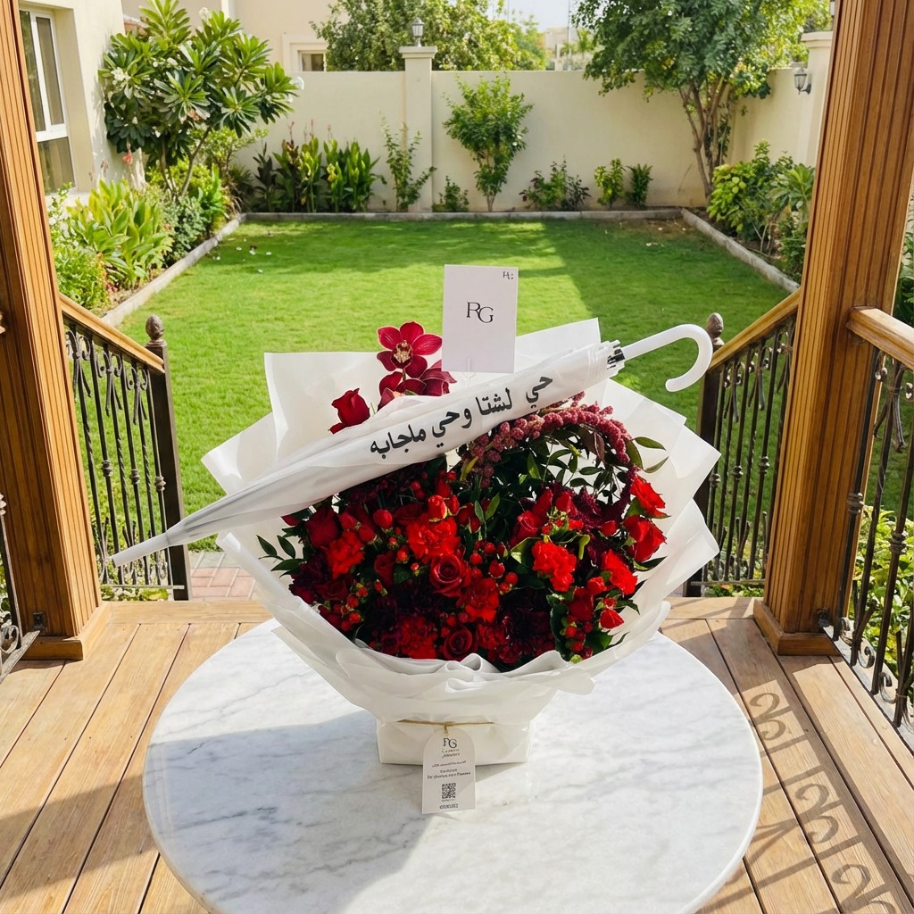 باقة ورد مع مظلة رقم.25883