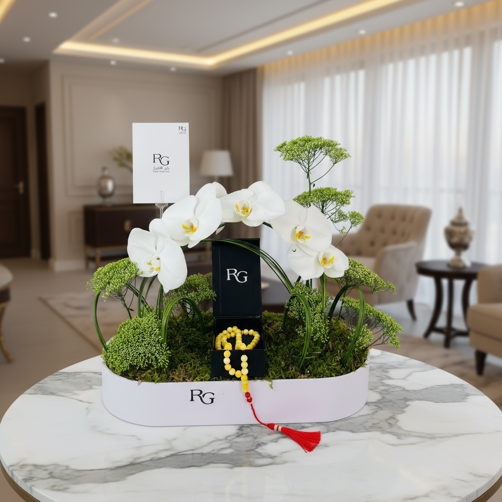 بوكس ورد مع مسباح معجون كهرمان ذو رائحه زكيه رقم.19022