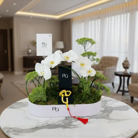 بوكس ورد مع مسباح معجون كهرمان ذو رائحه زكيه رقم.19022