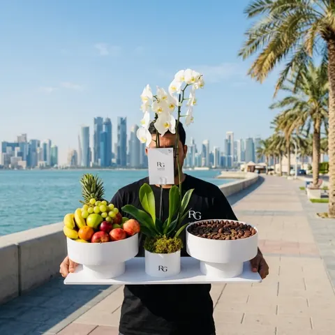 نبات الاوركيد مع فواكه وشوكولاته رقم.17868