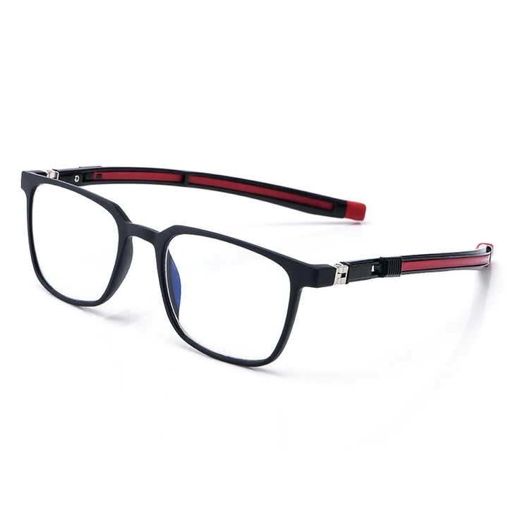 100 EYEWEAR نظارات مضادة للزرقة بعدسات- سوداء مربعة و خلفية مغناطيسية (+2.5) رقم 12838