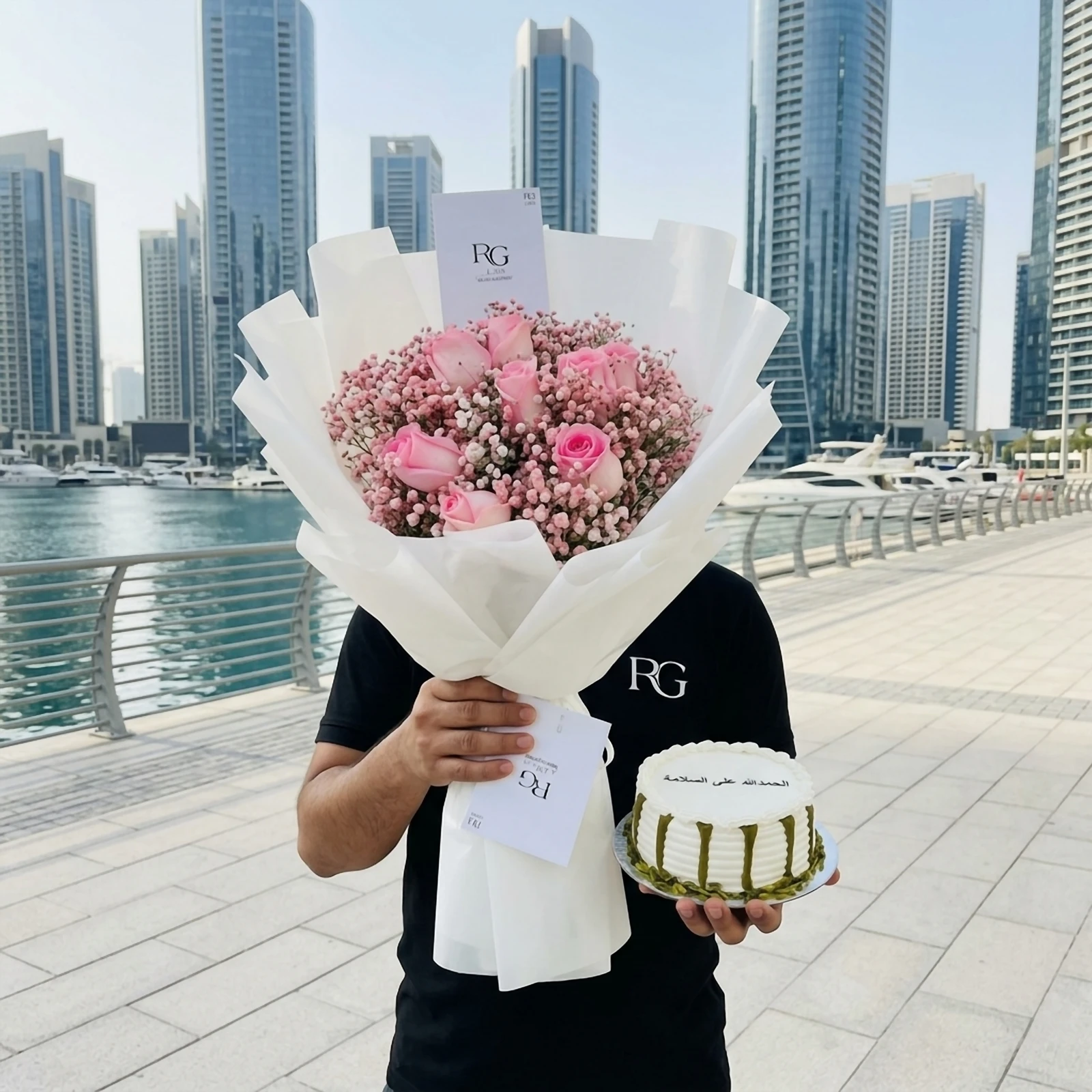 باقة ورد مع كيك رقم.13224