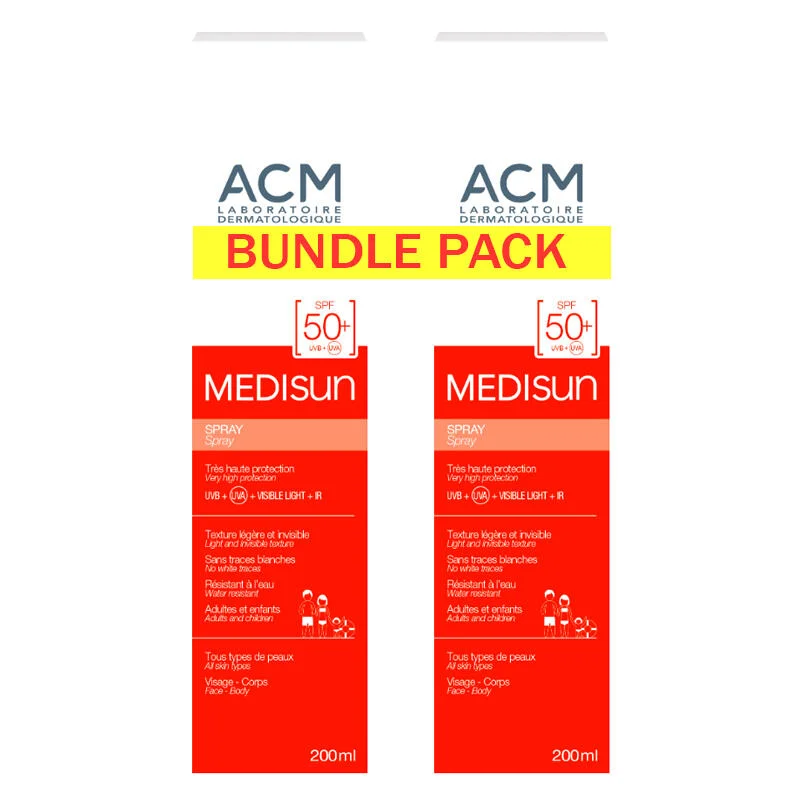 بخاخ ACM Medisun بحماية عالية جدًا SPF50+ 2x200ml رقم 9717