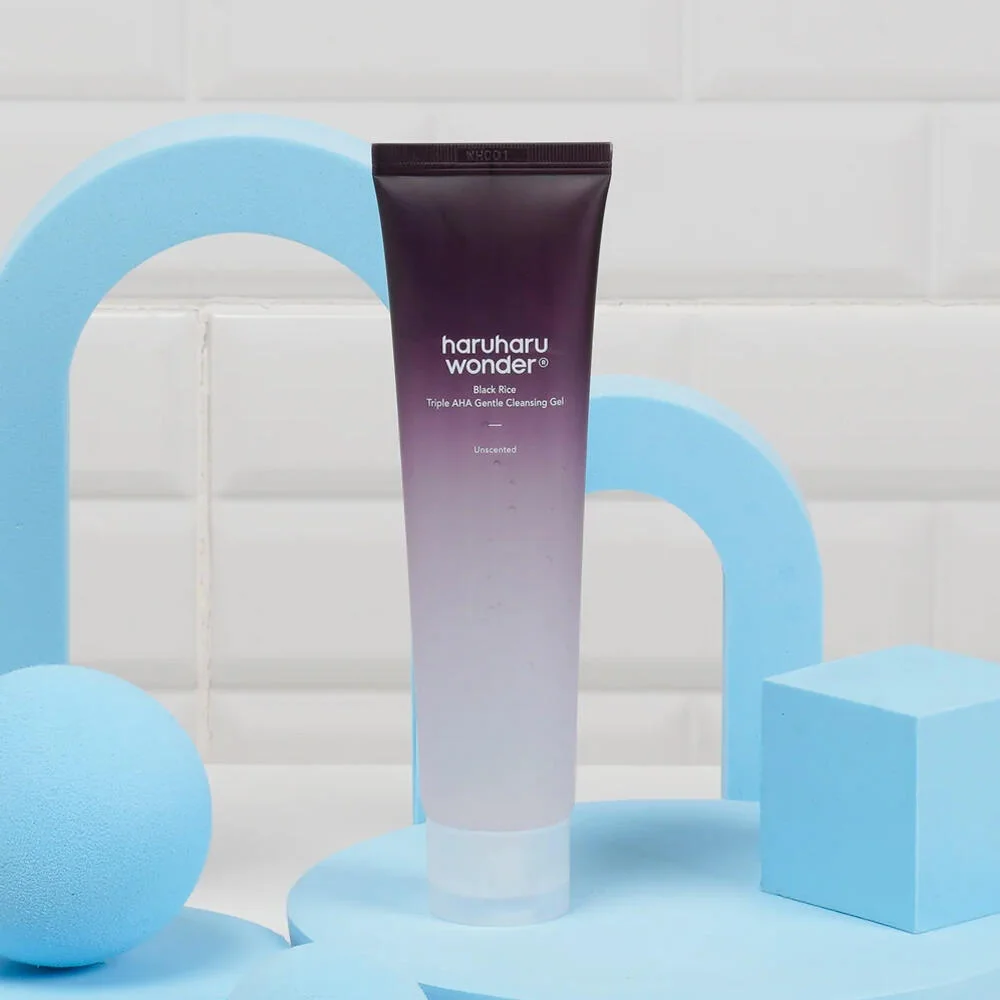 جل التنظيف اللطيف هاروهارو ووندر بلاك رايس Triple AHA غير معطر 100 مل رقم 9092