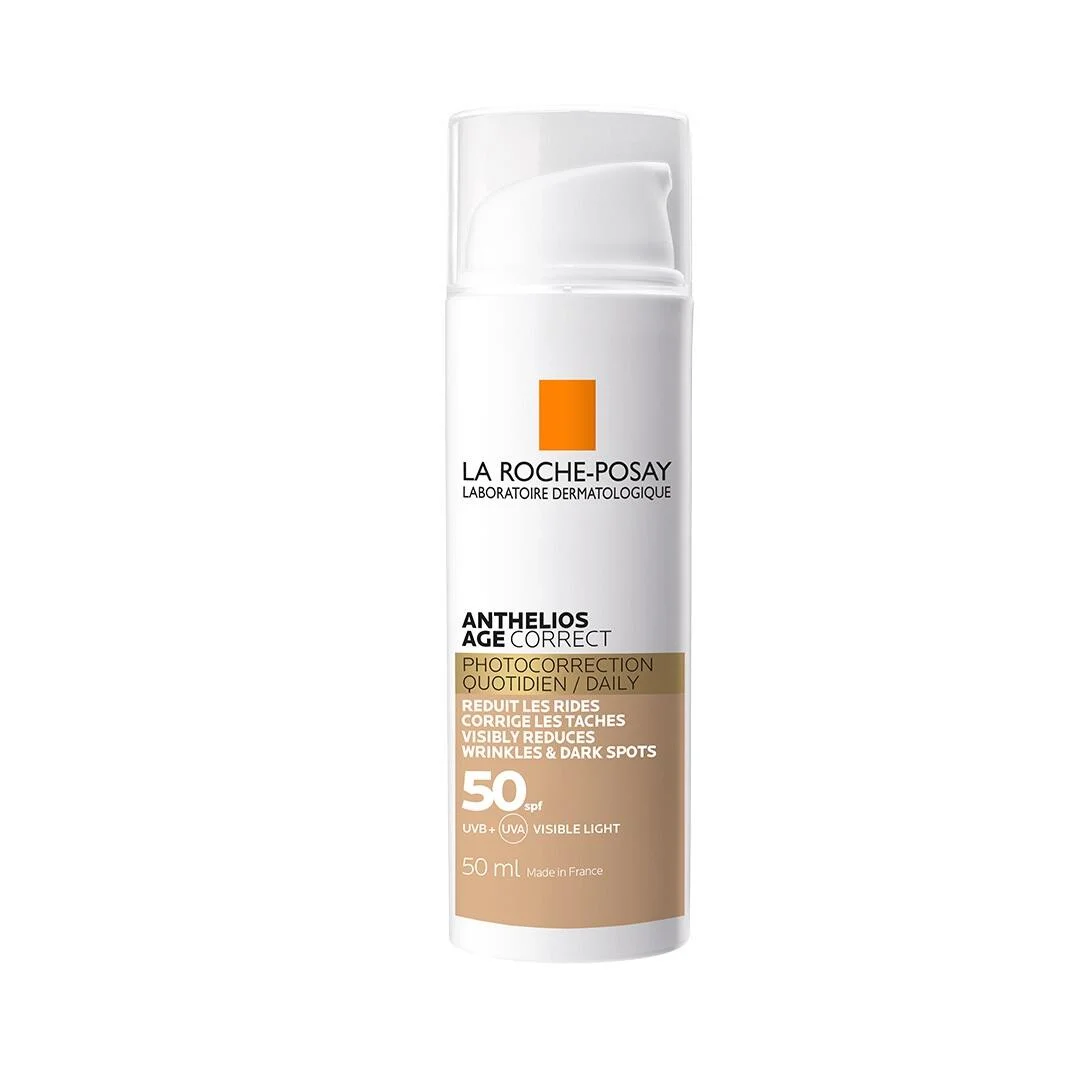 كريم الوقاية من الشمس الملون أنثيليوس من لاروش بوزيه لمكافحة علامات تقدم السن SPF50، 50 مل، رقم 9326