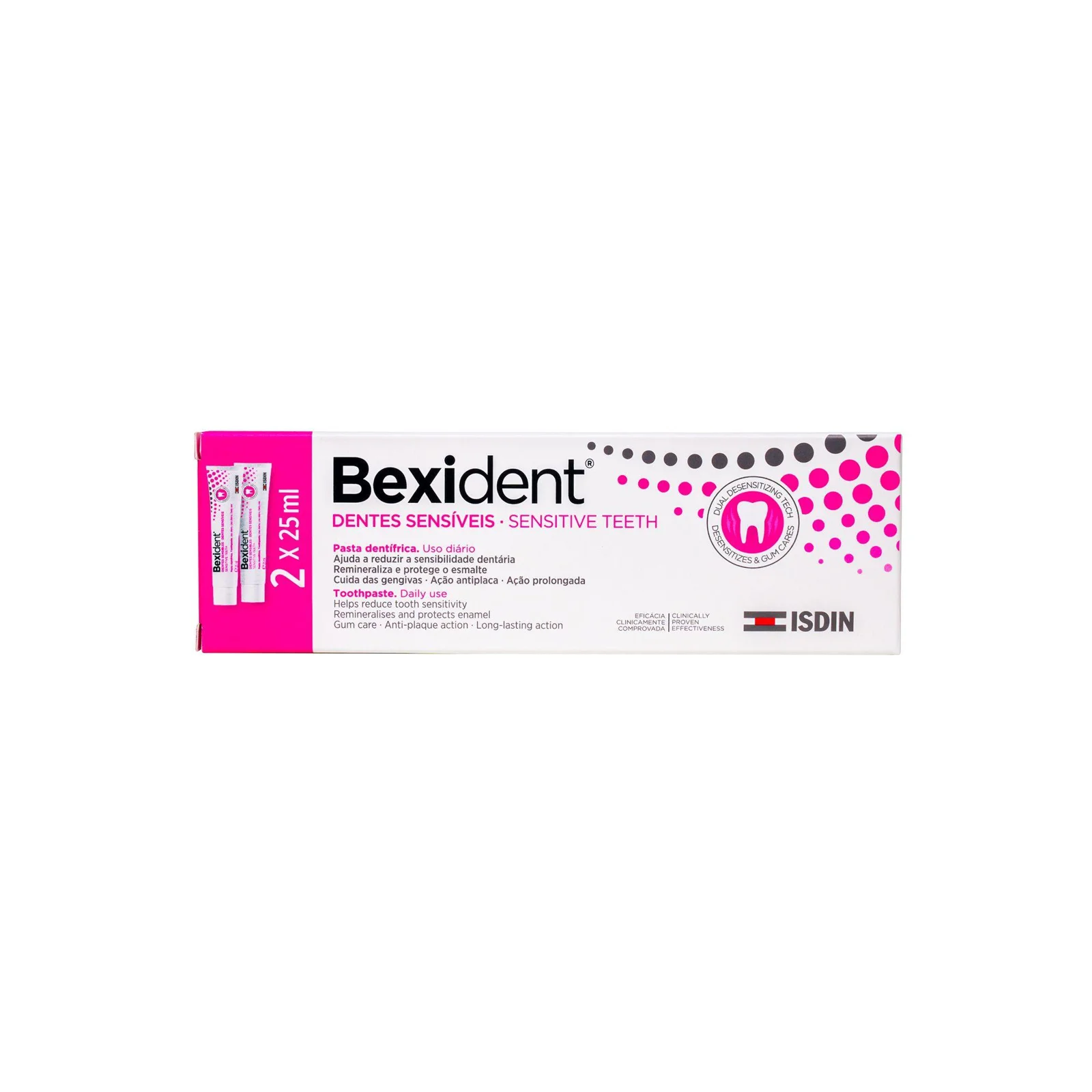 معجون أسنان ISDIN Bexident للاسنان الحساسة (2 × 25 مل) رقم 10624