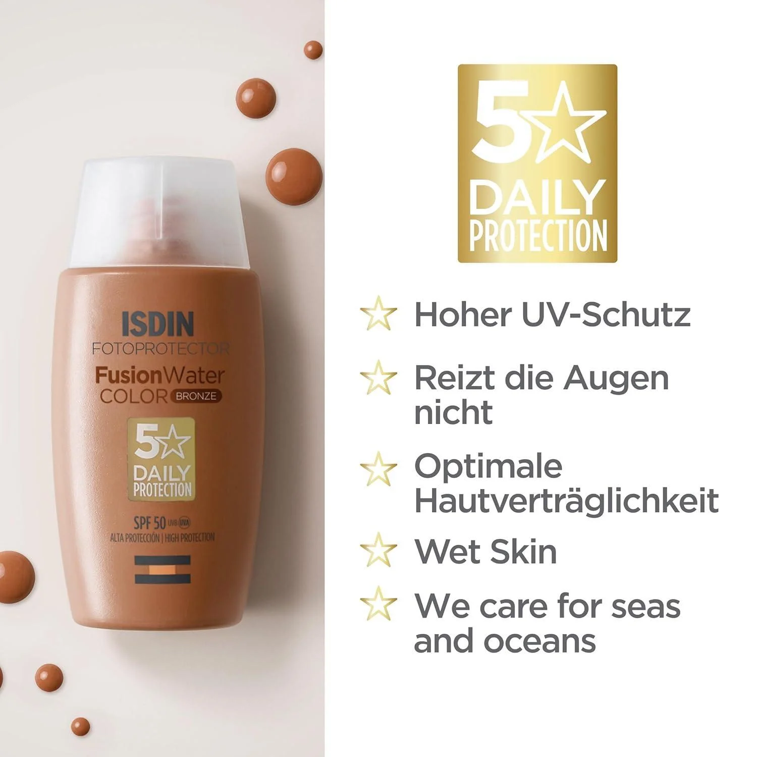 إسدين فوتوبروتكتور فيوجن واتر كلور برونزي SPF50 – 50 مل رقم 14383