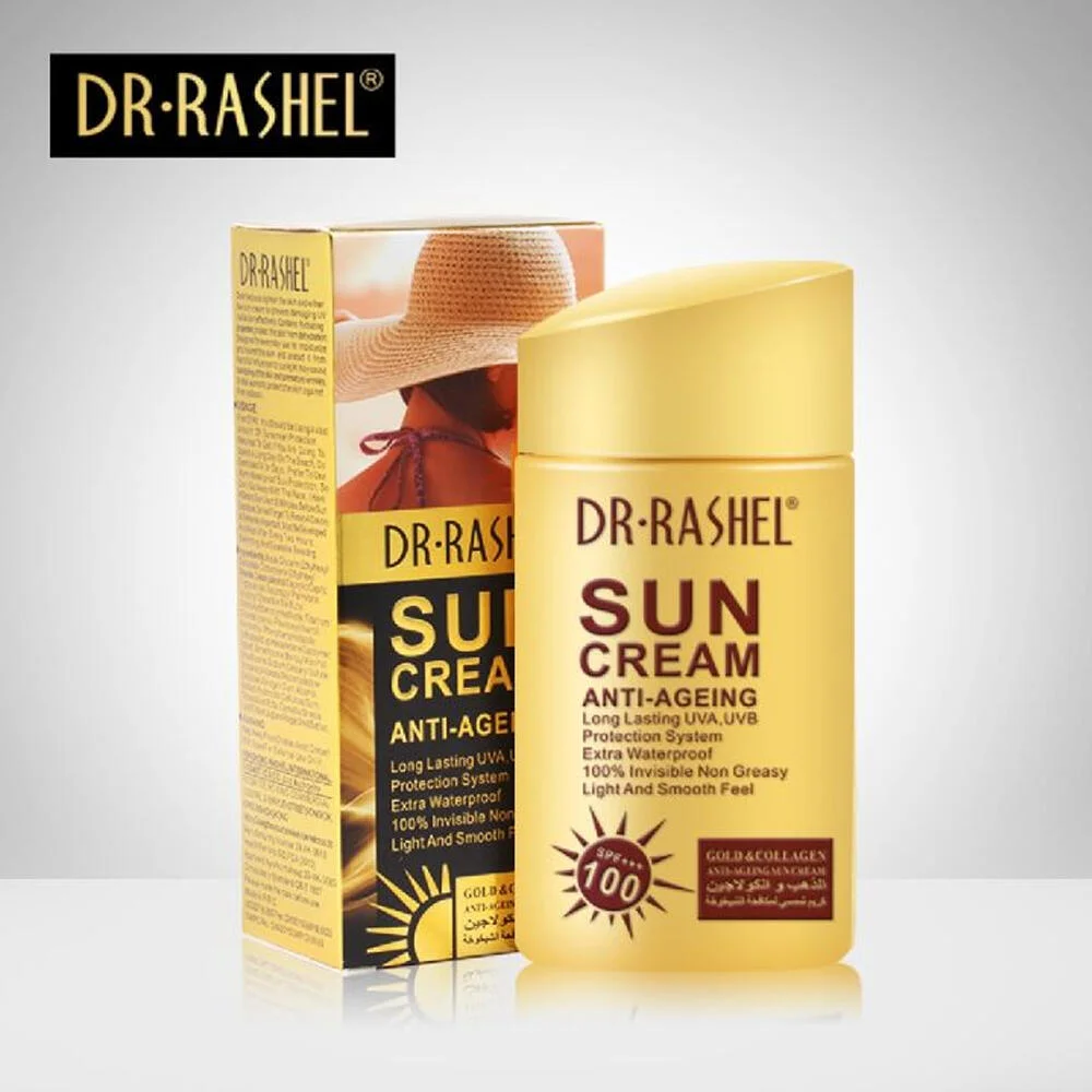 دكتور راشيل كريم الحماية من أشعة الشمس SPF100 بالذهب والكولاجين مضاد للشيخوخة (DRL-1309) رقم 1063