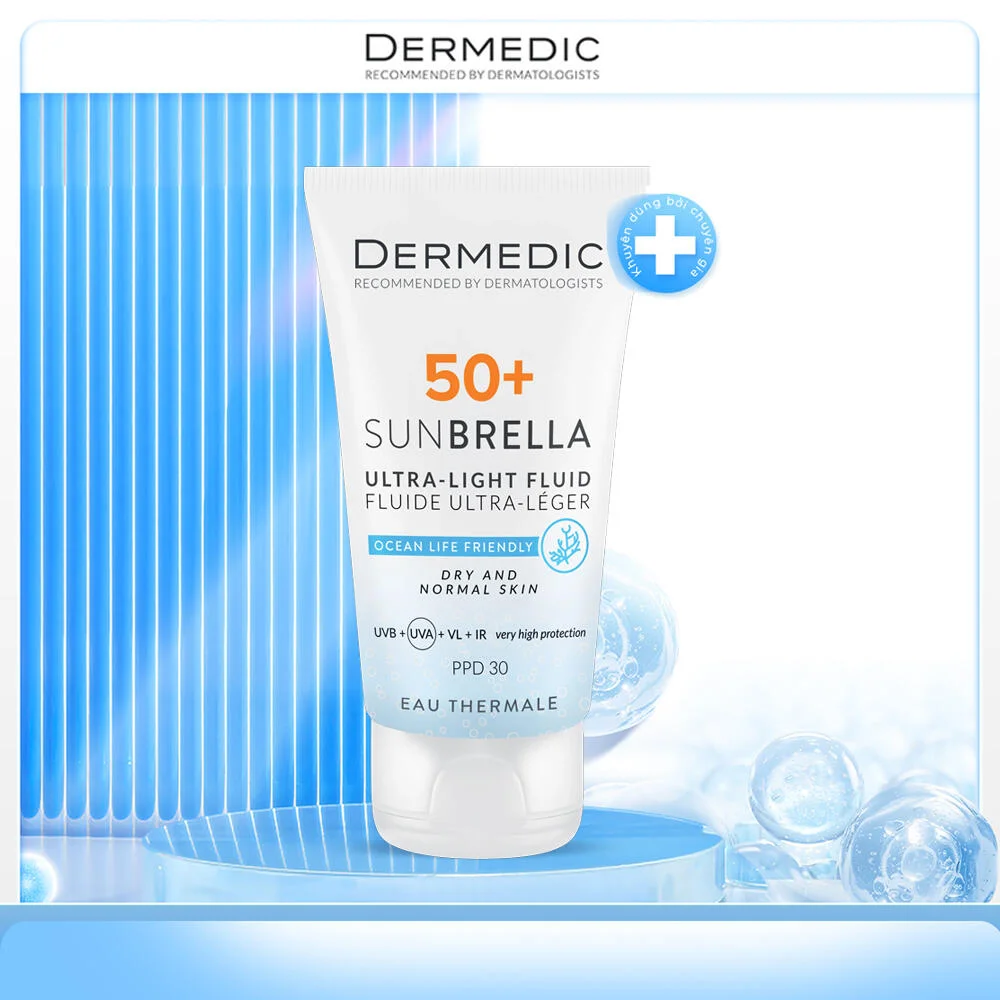 سائل Dermedic Ultra-Light Fluid SPF 50+ للبشرة الجافة والعادية 40 مل رقم 12892