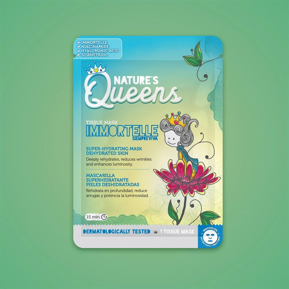 قناع ورقي من Nature's Queen Immortelle، قطعة واحدة، رقم 10841