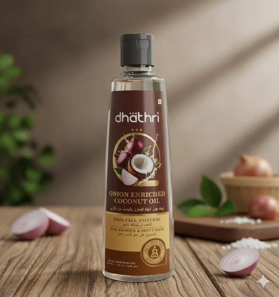 زيت الشعر Dhathri Onion Enriches Coconut Oil بزيت جوز الهند والبصل، 300 مل رقم 14887