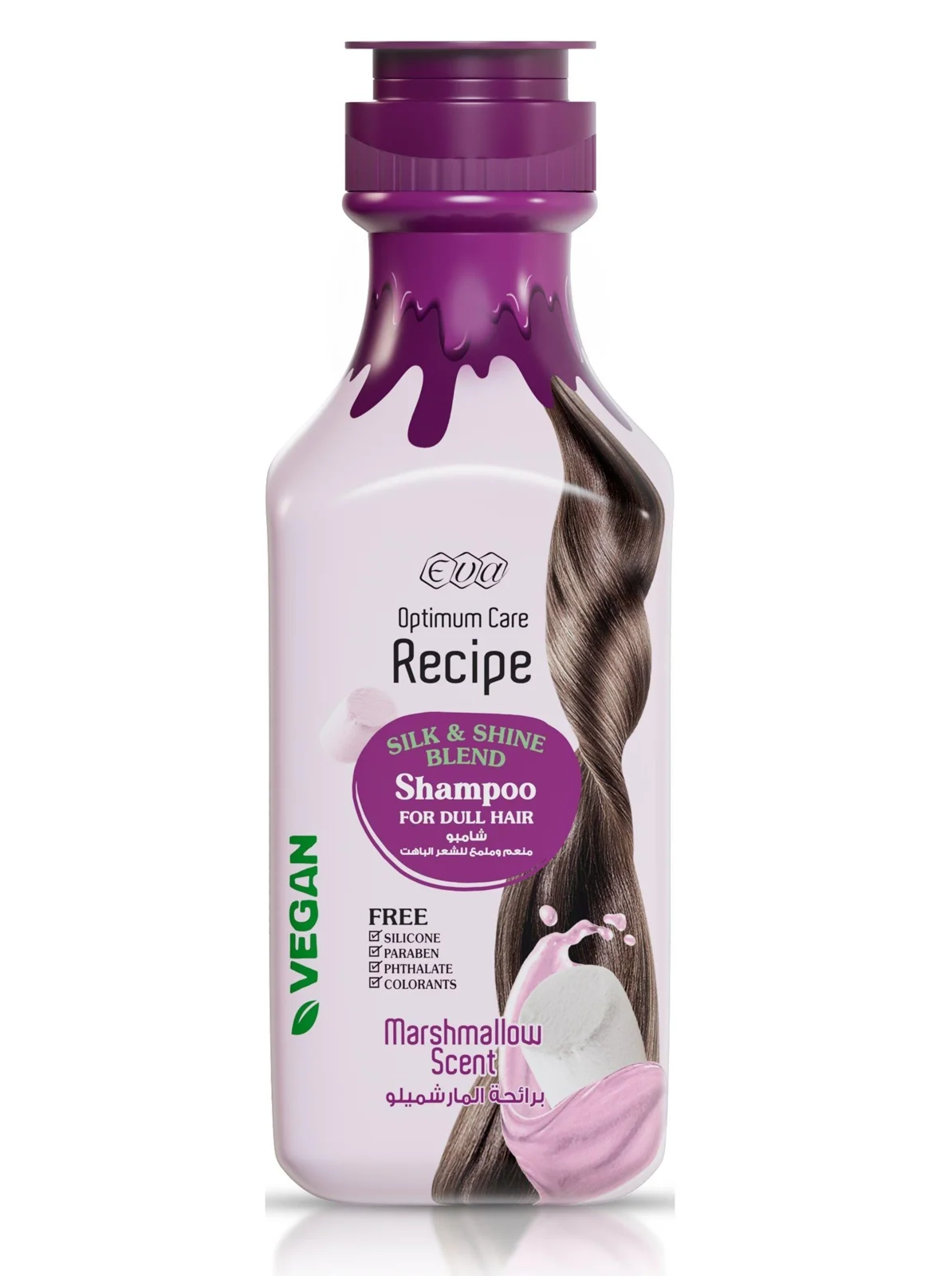 شامبو EVA Optimum Care Recipe Silk & Shine Blend برائحة المارشيميلو 350 مل رقم 14001