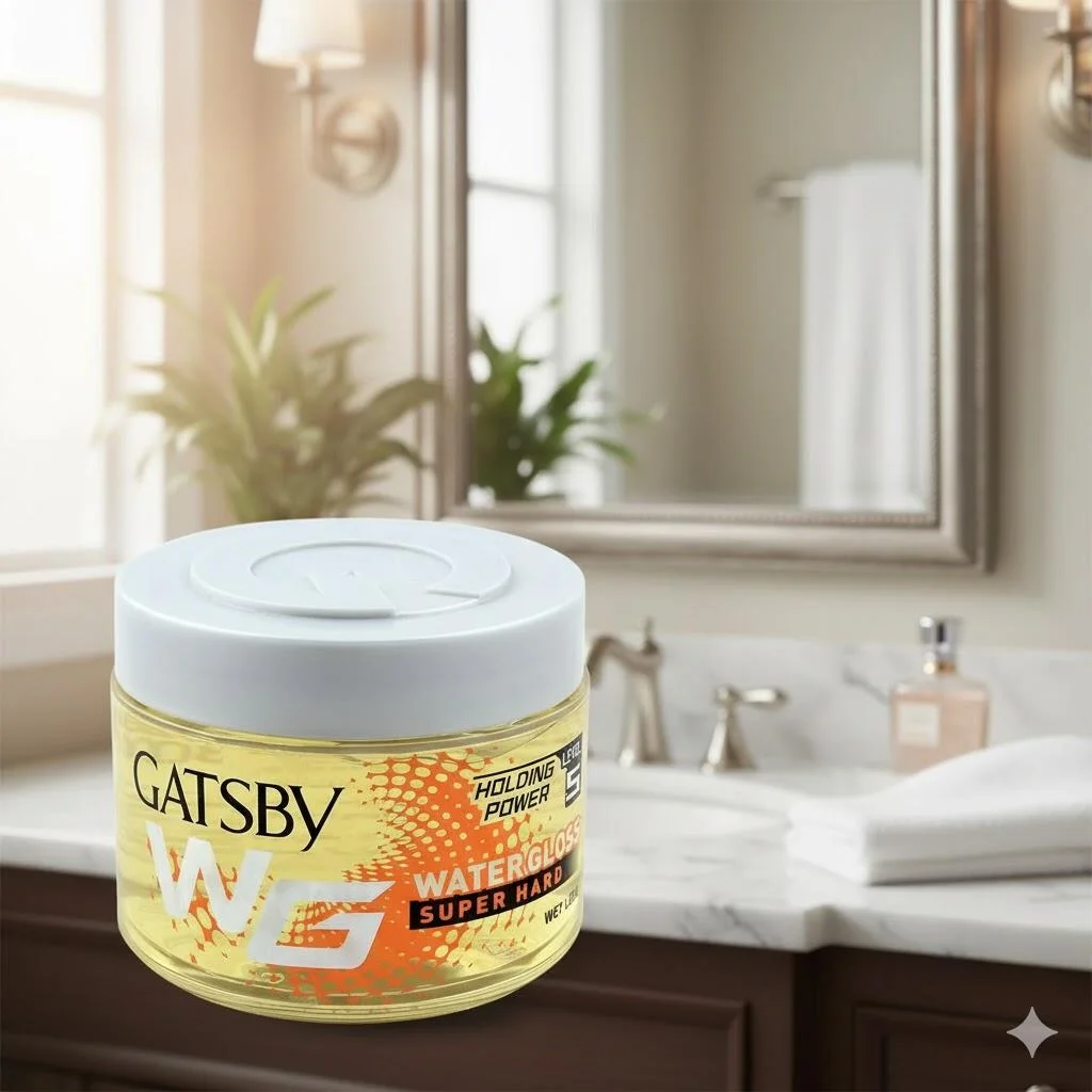 جل تصفيف الشعر Gatsby WG Water Gloss Super Hard بمستوى ثبات 5، 300 جم رقم 14854