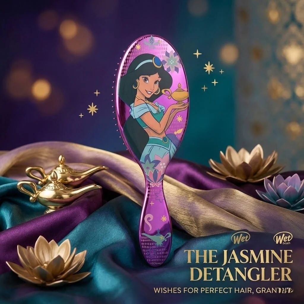 فرشاة الشعر ويت برش الأصلية- ديزني الأميرة ياسمين لفك التشابك رقم 15789