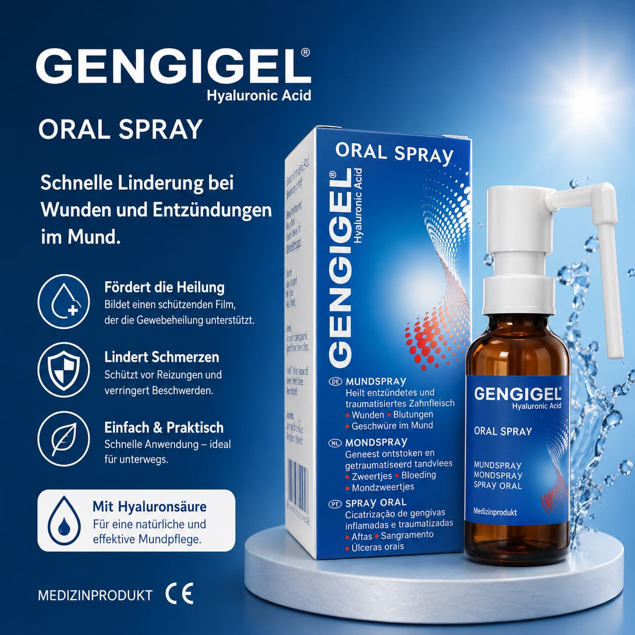 جينجيجل بخاخ الفم بحمض الهيالورونيك (GENGIGEL Oral Spray) رقم.15962