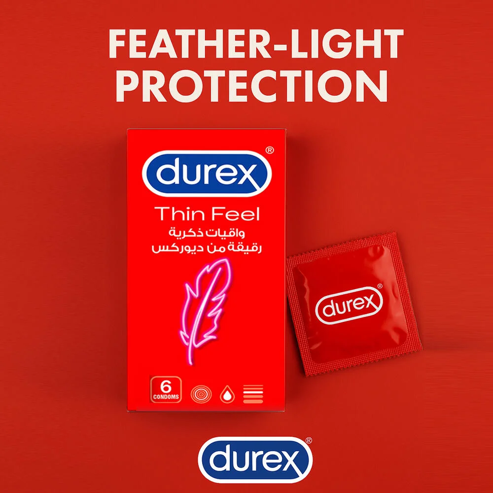 واقي ذكري Durex Thin Feel 6 رقم 9856