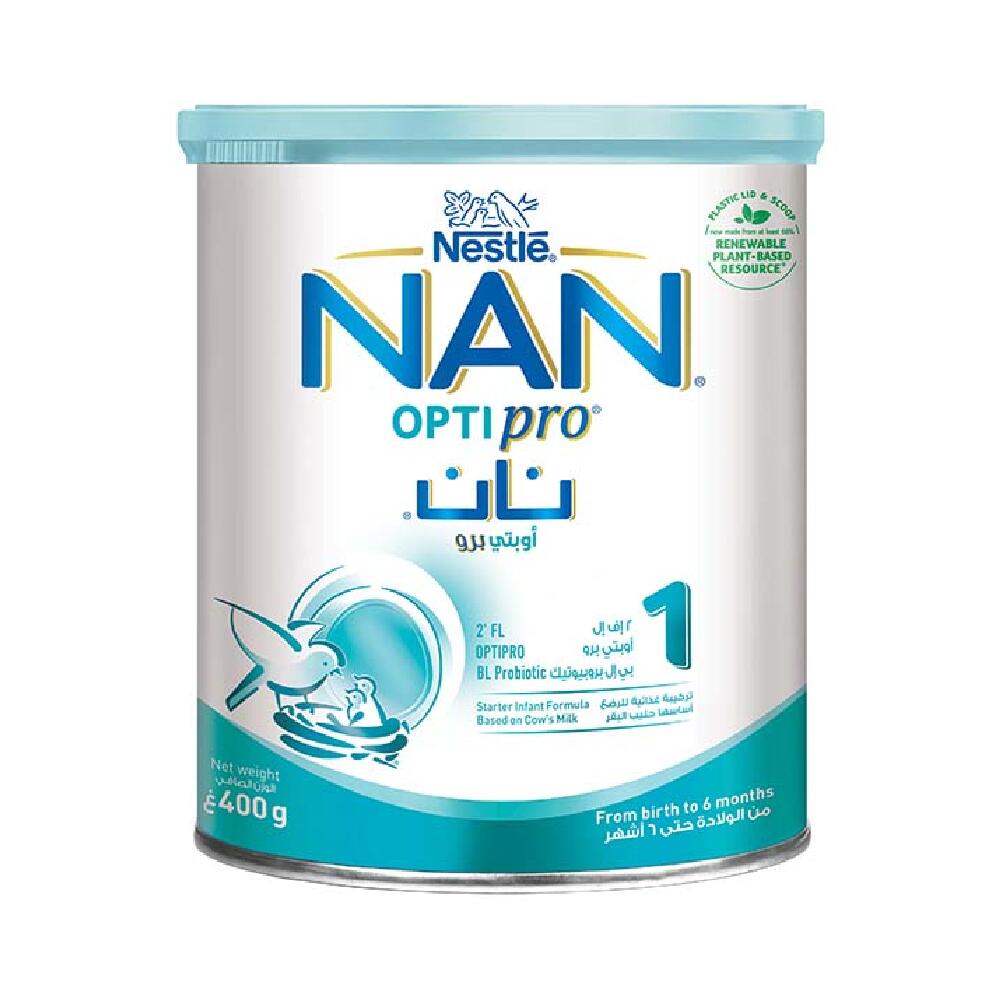 نستله نان أوبتي-برو 1 تركيبة حليب للرضع 0-6 أشهر 400 جم رقم 0115