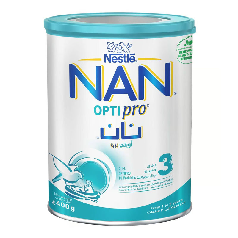 نستلة نان أوبتي برو 3 حليب النمو 1-3 سنوات 400 جم رقم 0117