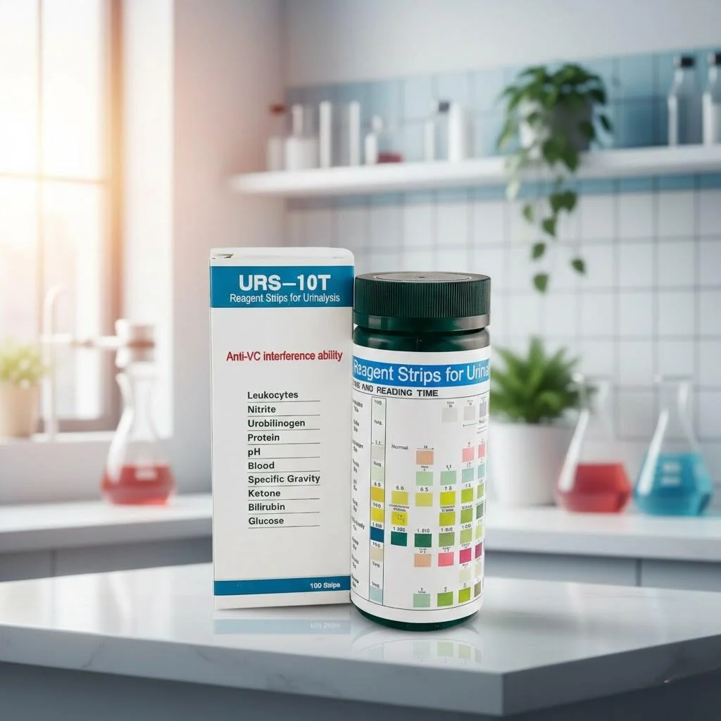 شرائط تحليل البول URS-10T – 100 شريط – رقم 15460