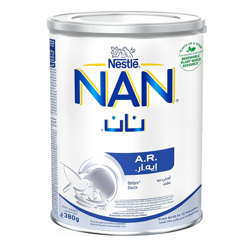 نستله نان AR حليب 0-12 شهر 380 جم رقم 0124
