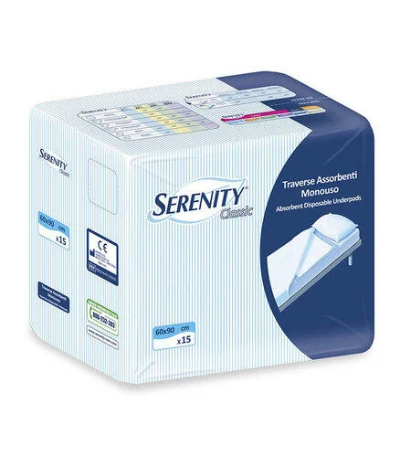 سيرينتي مفرش سرير حفاض مقاس 60 * 90 سم 15 قطعة رقم 3114