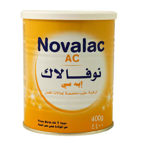 نوفالاك ايه سي حليب 0-1 سنة 400 جرام رقم 0164