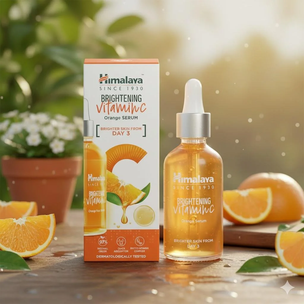سيروم النهار بفيتامين C والبرتقال لتفتيح البشرة Himalaya Brightening Vitamin C Orange Serum Day 3 سعة 30 مل رقم 14910