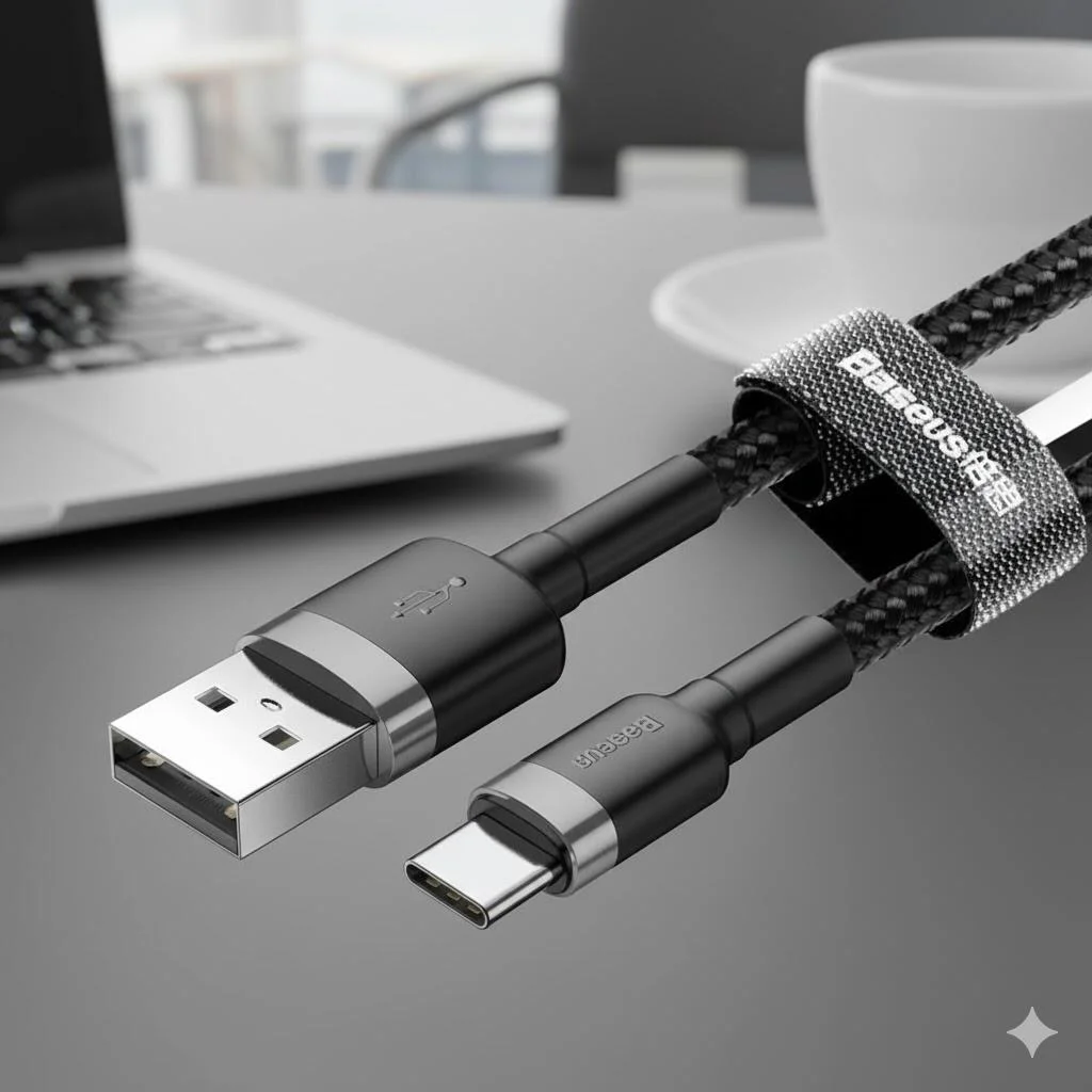 كابل باسيوس Cafule USB لمنفذ Type-C بقدرة 2 أمبير رقم.21395