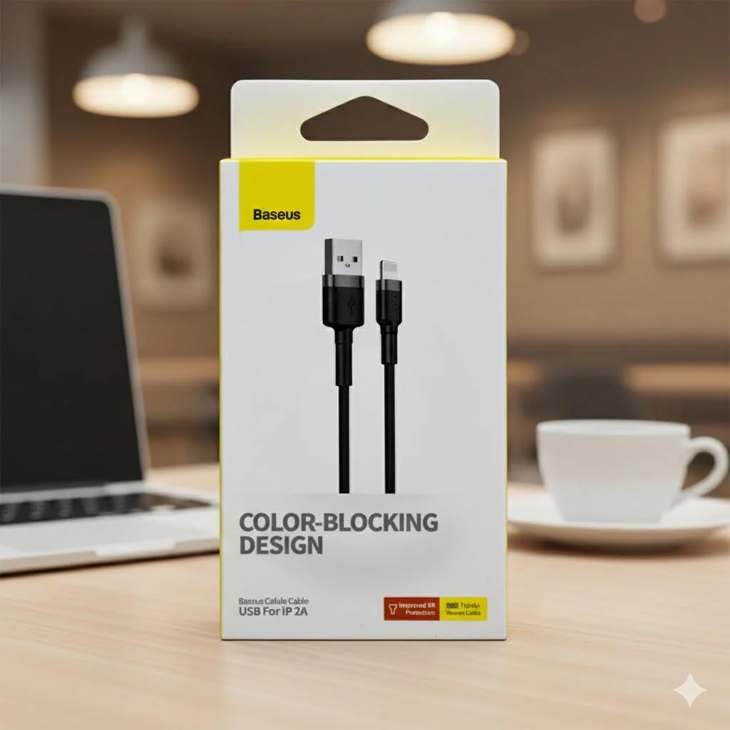 كابل باسيوس Cafule USB لأجهزة آيفون بقدرة 2 أمبير وطول 3 متر رقم.21394
