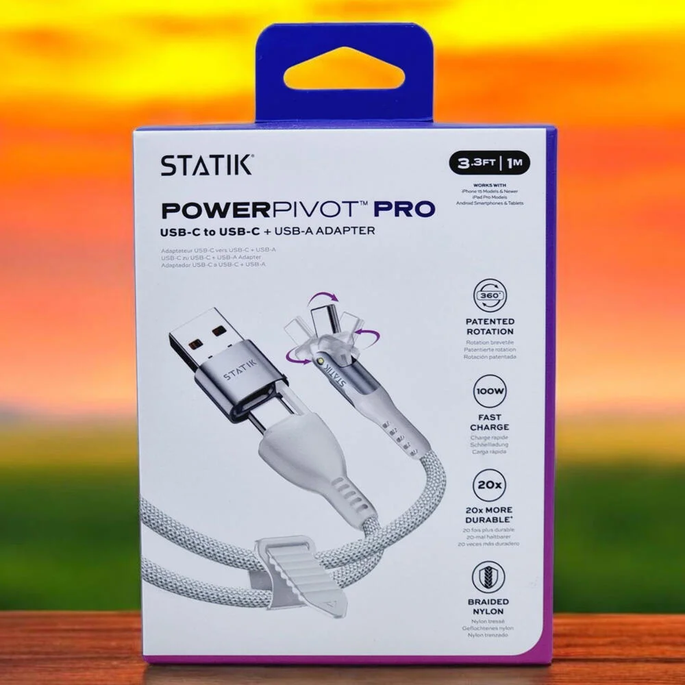 كابل شحن سريع STATIK PowerPivot Pro أبيض - 1 متر 100W رقم.19735