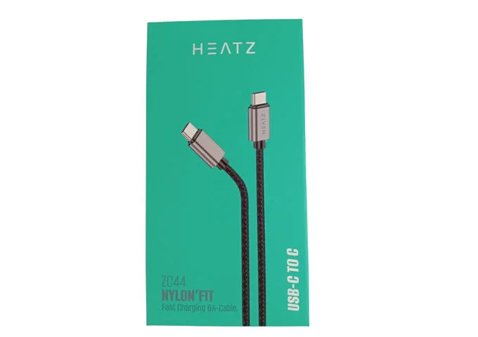 كابل شحن سريع USB-C إلى USB-C من Heatz ZC44 رقم.5093E