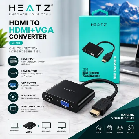 محول هيتز HDMI إلى HDMI+VGA - ZT98 رقم.28914