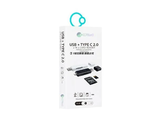 قارئ بطاقات Coteetci USB Type-c 2in1 رقم.5956E