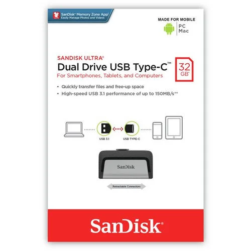SanDisk Ultra Dual Drive USB 3.1 Type-C - 32 جيجا بايت رقم.797E