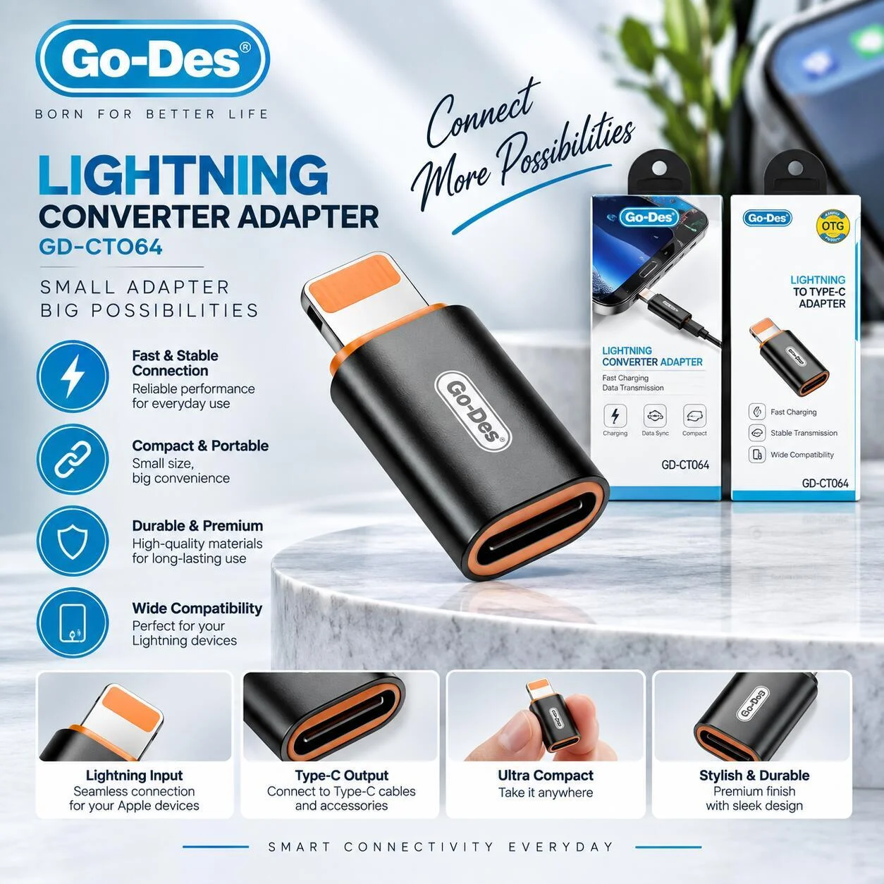 محول Go-Des Lightning ConverterM - GD-CTO64 رقم.28896