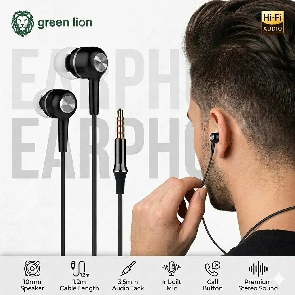 سماعات Green Lion Melo ستيريو - اسود رقم.23290