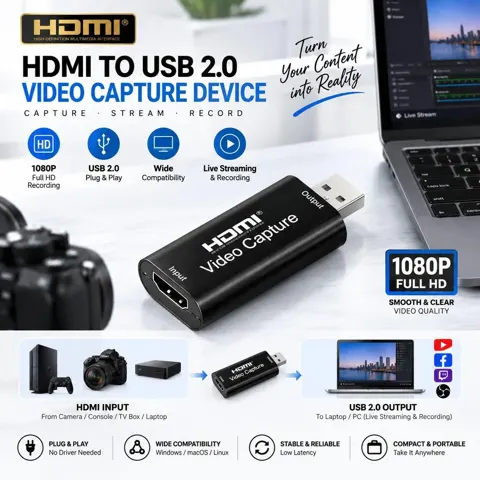 جهاز التقاط الفيديو من HDMI إلى USB 2.0 رقم.28923