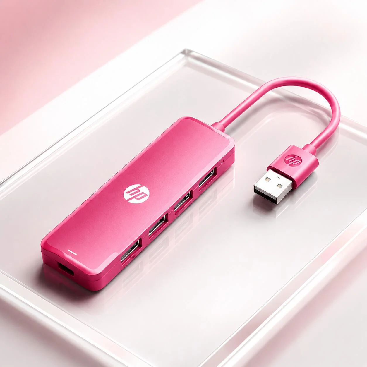 محطة إرساء HP 4 في 1 Type-C، موزع USB A 2.0، محول أحمر فاكهي - DHC-CT100D رقم.27380