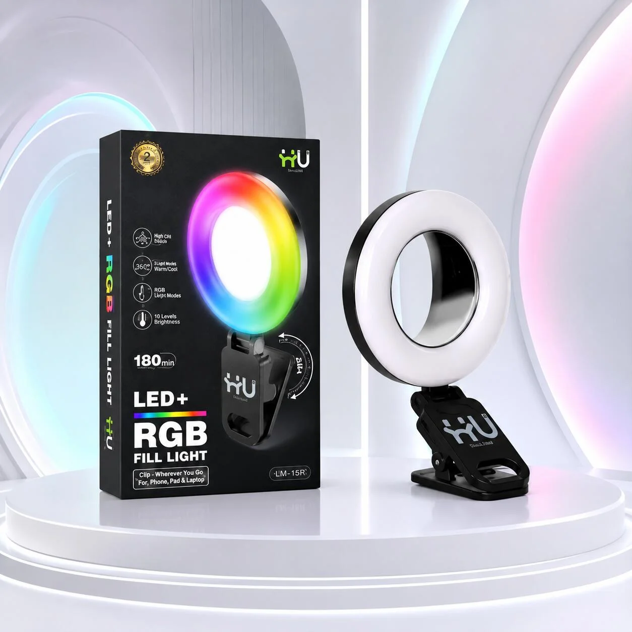مصباح تعبئة HU RGB LED بثلاثة أوضاع ألوان - HAC-1032 رقم.27393