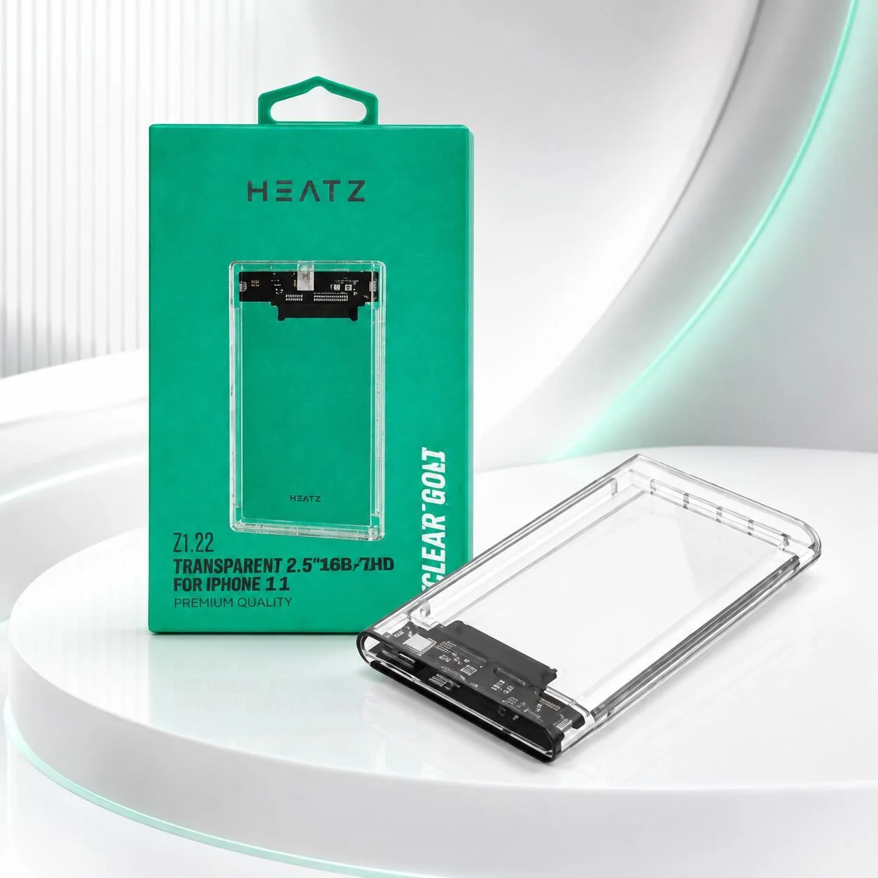 هيتز صندوق محرك أقراص HDD-SSD شفاف بحجم 2.5 بوصة يدعم الجيل 3.1 بسعة 8 تيرابايت - ZL12 رقم.27391