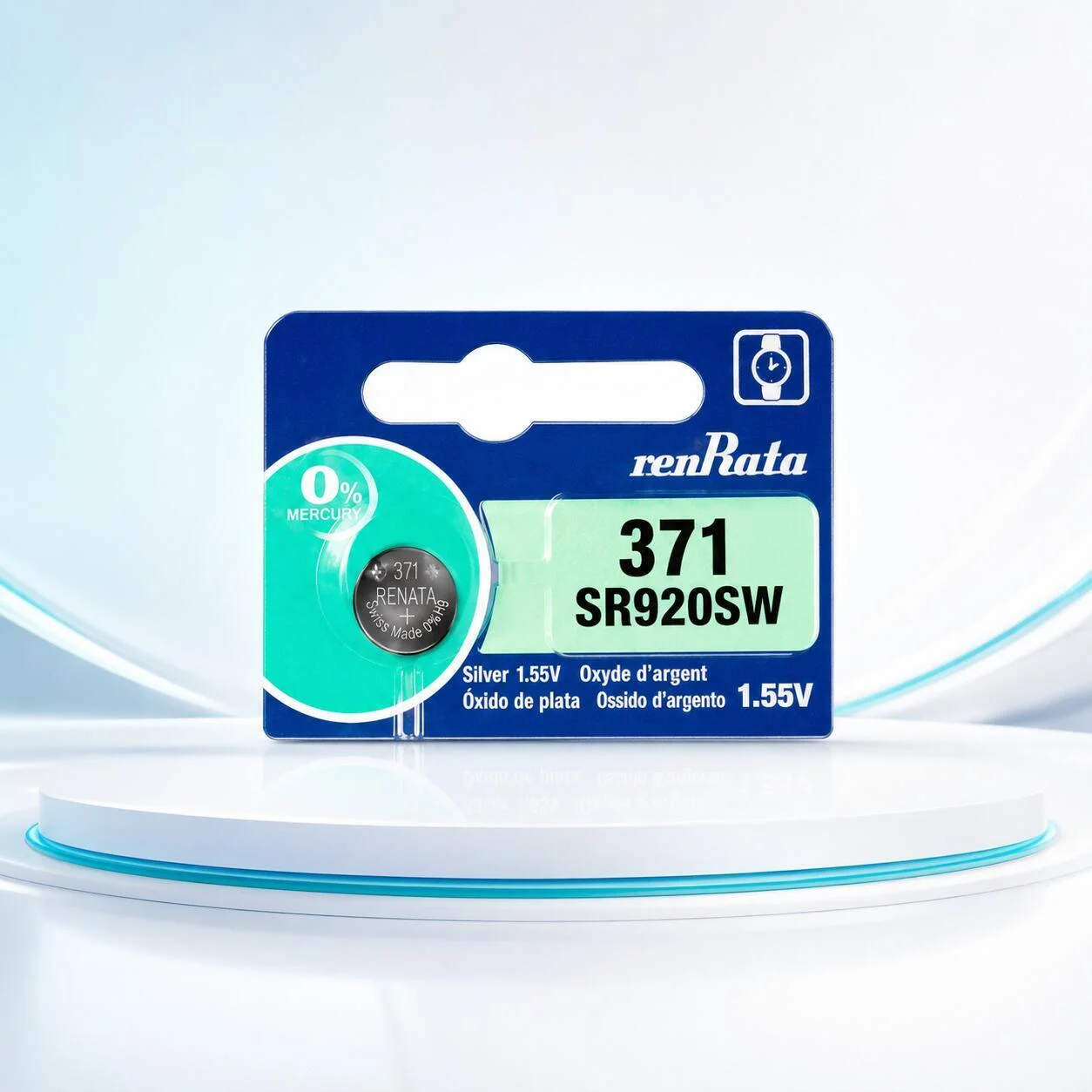 بطارية أكسيد الفضة muRata 371، 1.55 فولت، قطعة واحدة رقم.27633