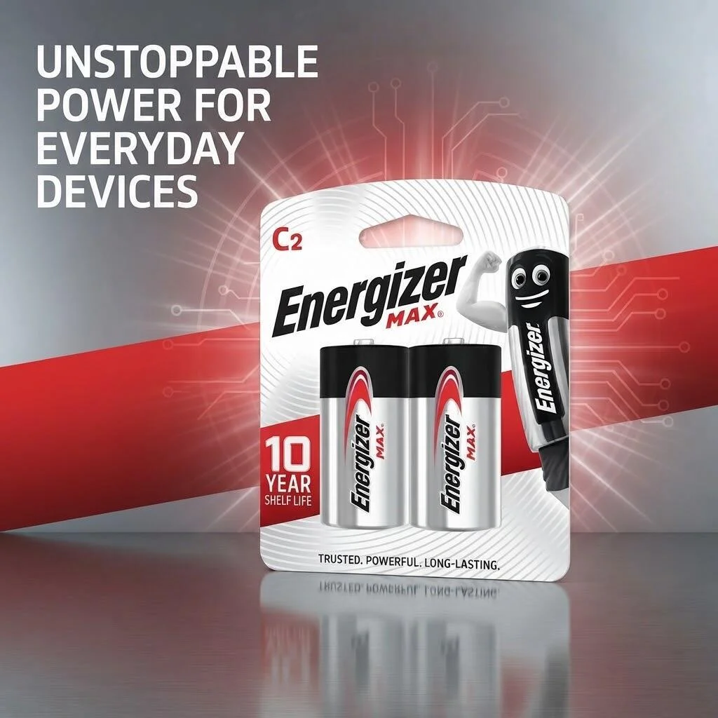 بطارية Energizer Max 1.5V C2 رقم.27586
