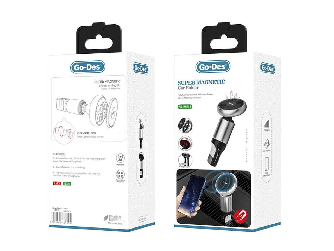 حامل السيارة المغناطيسي الفائق من Godes GD-HD736 رقم.24937