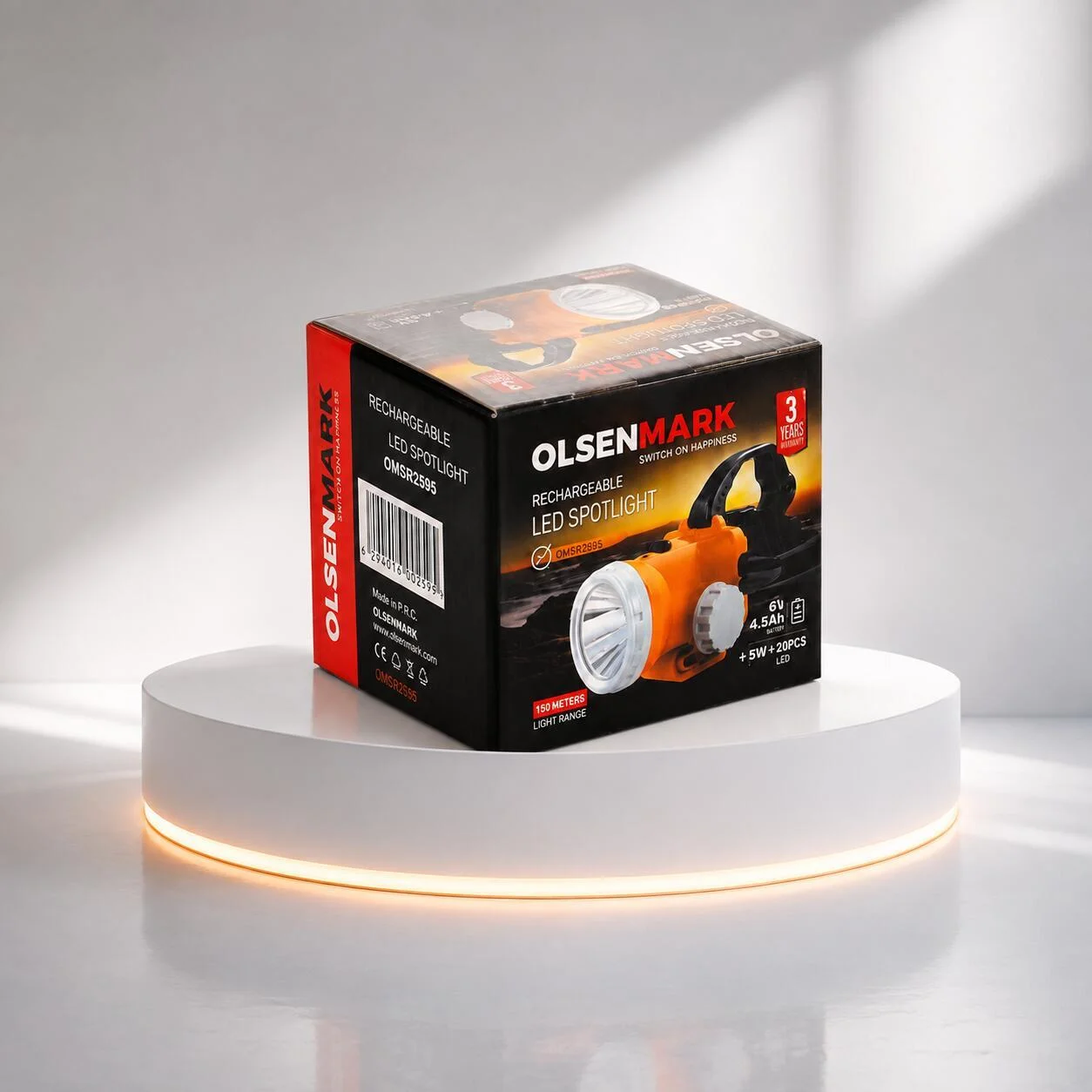 مصباح أمامي LED قابل لإعادة الشحن من أولسنمارك - OMSL2720 رقم.27928